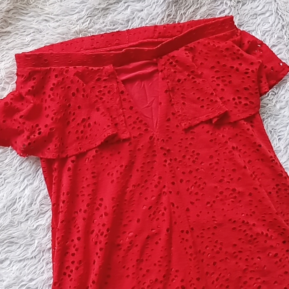 Red flutter dress size M - Picture 2 of 7